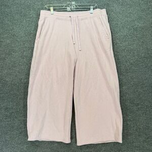 Hollister Sweatpants Womens Large Light Pink Wide Leg Fleece Lounge Pants